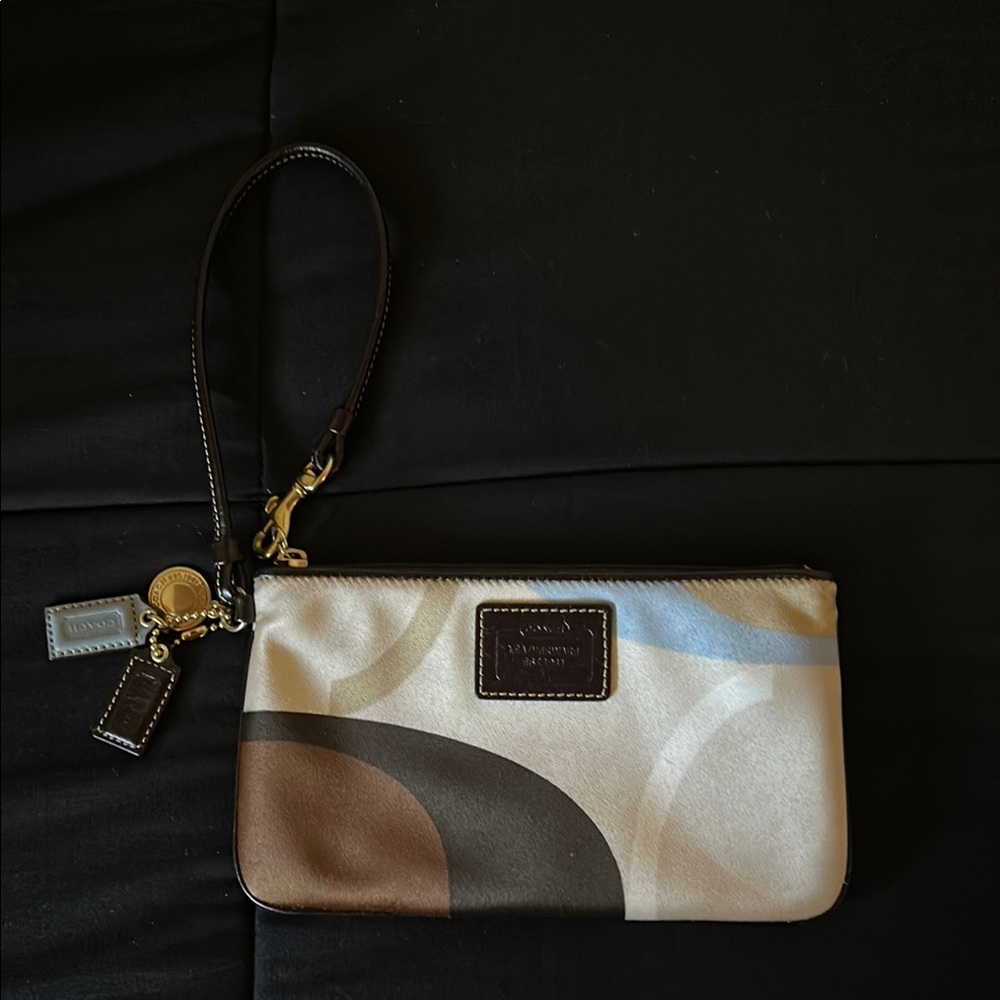 Vintage Coach Multicolor Wristlet